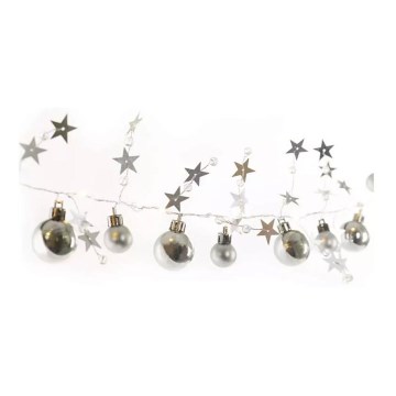 LED reťaz 20xLED/2xAA 2,2 m teplá biela