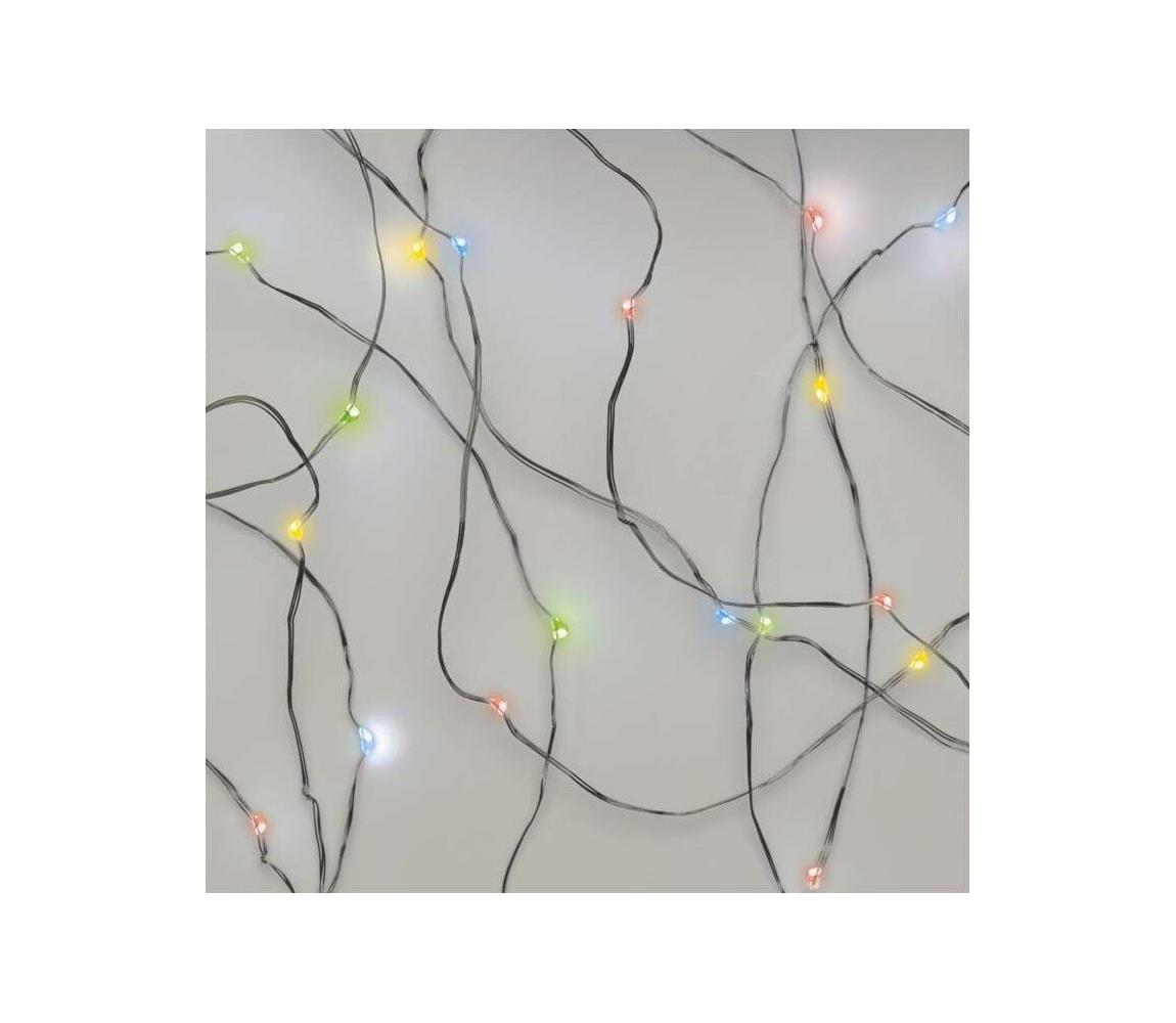 LED reťaz 20xLED/2xAA 2,4m viacfarebná D3AM04