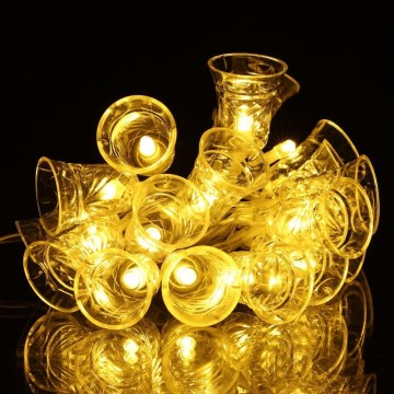 LED  reťaz 20xLED/3xAA/teplá biela 2,2m zvončeky