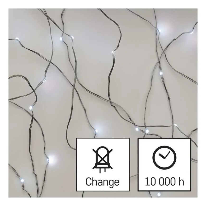 LED svetielka svietia na strieborných kábloch prepletených do siete. Žiarovky nie sú vymeniteľné. Životnosť je 10 000 hodín.