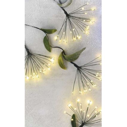 LED reťaz 300 × LED, 5,2+3 m, teplá biela