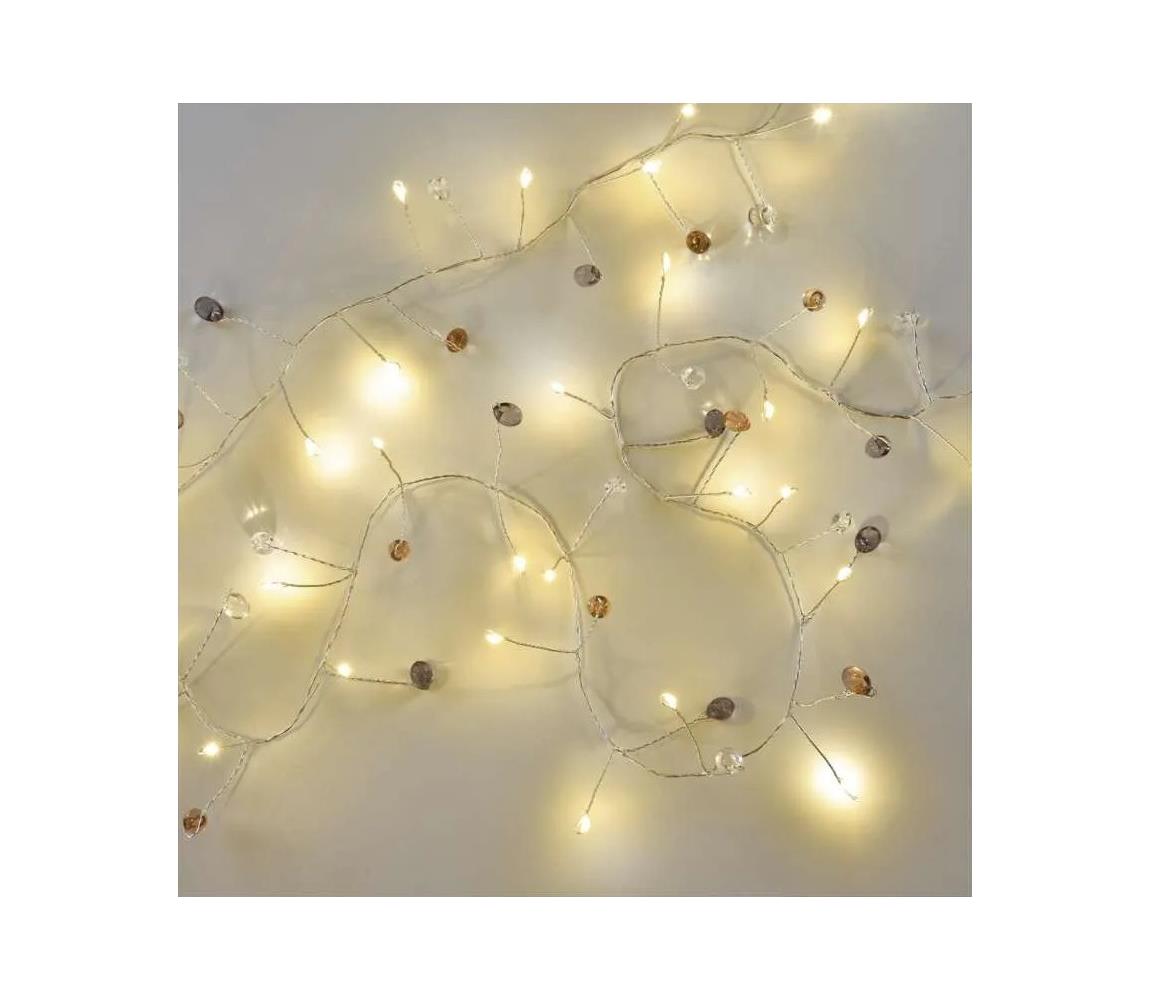 LED reťaz 40xLED/3xAA 1,5 m teplá biela DCGW16