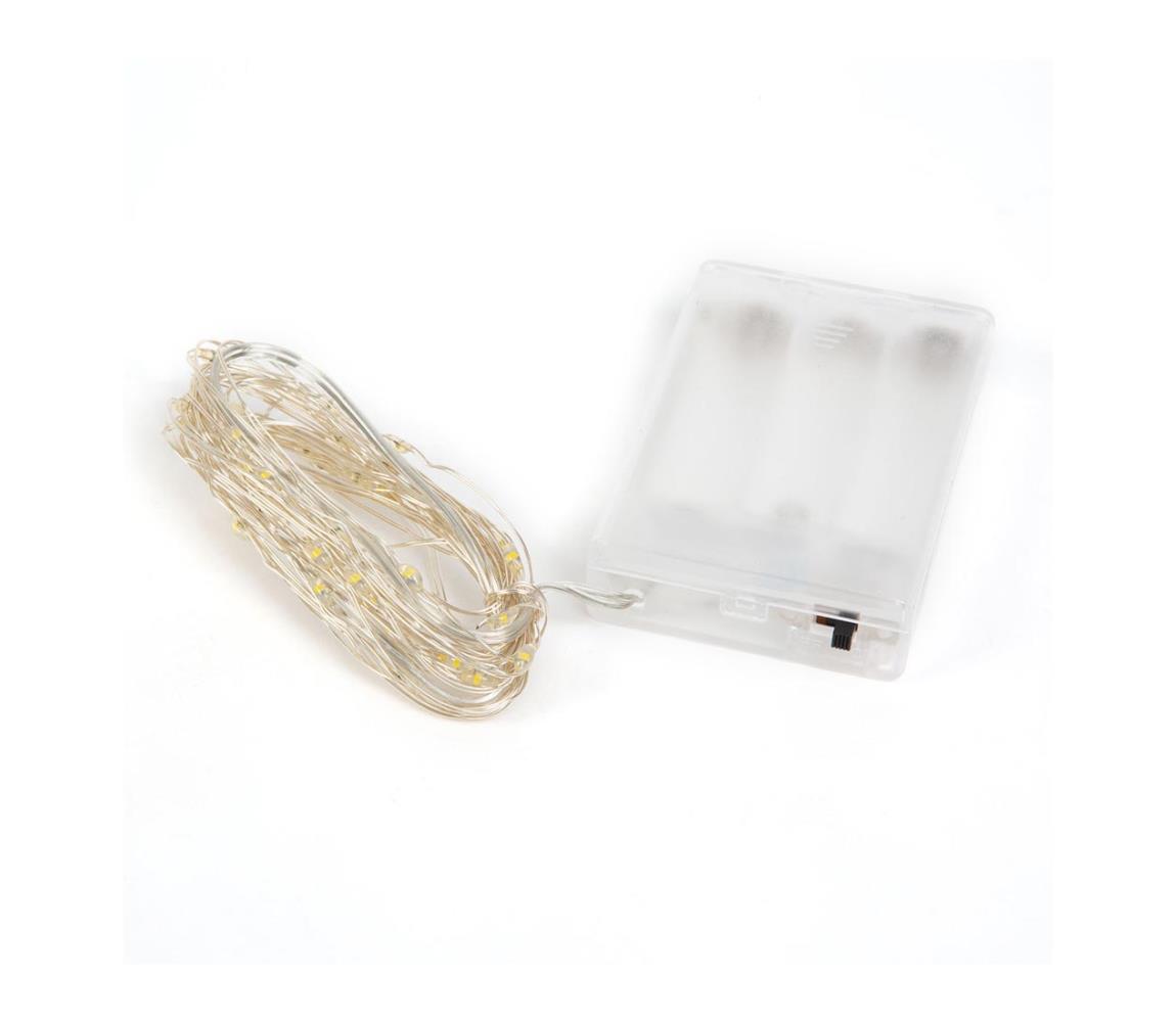 LED reťaz 50xLED/3xAA 5m viacfarebná GL-58041B