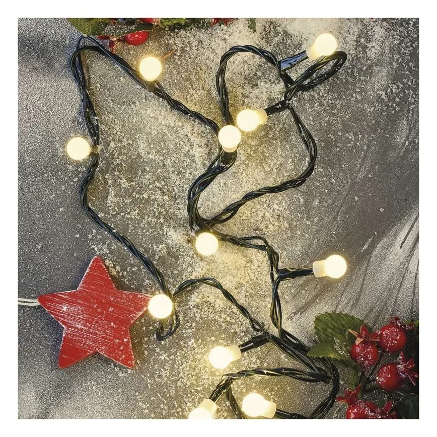 LED  reťaz 80xLED/230V/8 funkcií 13m IP44 teplá biela