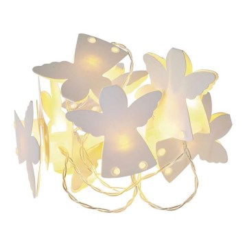 LED reťaz CHAIN 10xLED/2xAA 1,65m teplá biela