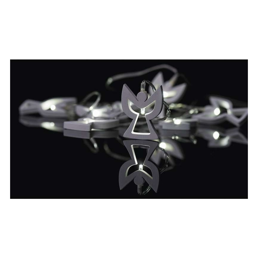 LED  reťaz CHAIN 10xLED/2xAA 1,85m teplá biela