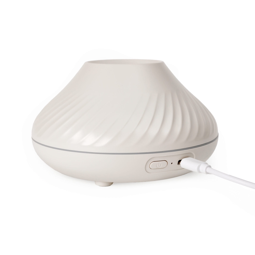 LED RGB Aróma difúzor s imitáciou plameňa LED/6,5W/5V 130ml biela