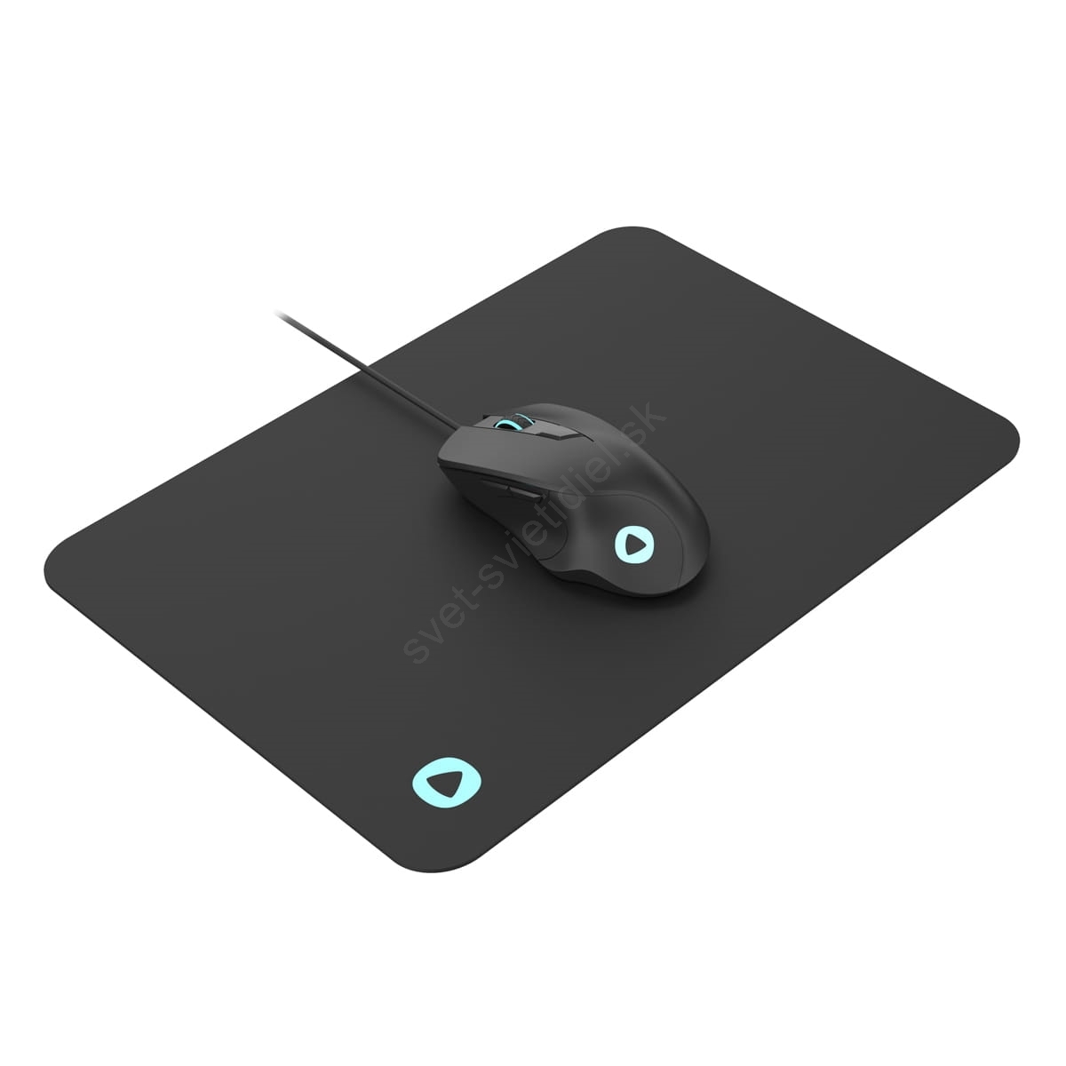 LED RGB Herná myš s podložkou 800/1200/2400/3200 DPI 6 tlačítok čierna ...
