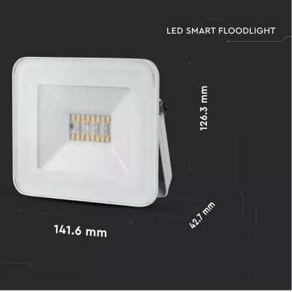 LED Inteligentný stmievateľný RGB reflektor LED/20W/230V IP65 biela