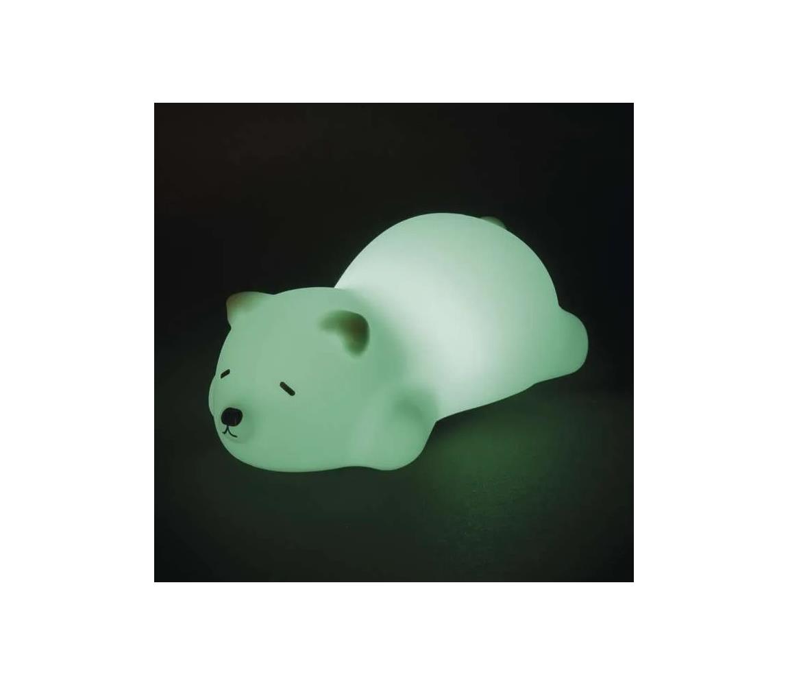 LED RGB Nabíjateľné nočné svetlo LED/3,7V 1200 mAh medveď P3325