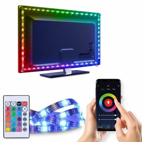 LED RGB Pásik pre TV LED/6W/5V Wi-Fi Tuya + diaľkové ovládanie