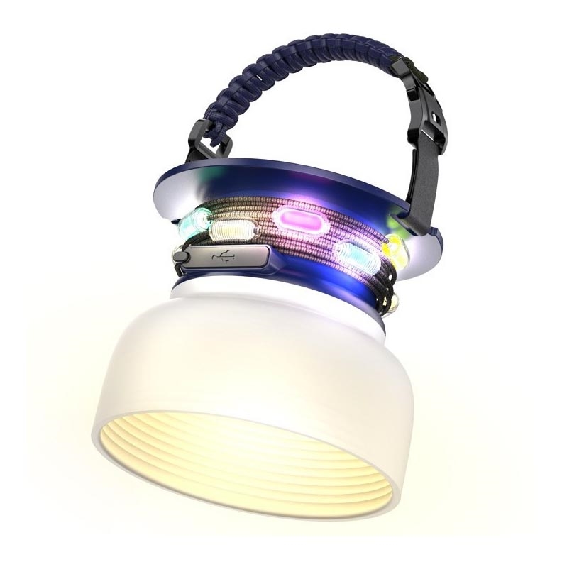 LED RGB Prenosná solárna nabíjacia lampa s LED reťazou LED/10W/5V 3600 mAh IP65 3600 mAh
