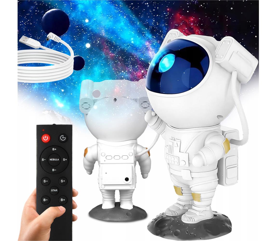SmartLED LED RGB projektor LED/5W/5V astronaut + diaľkové ovládanie 8086