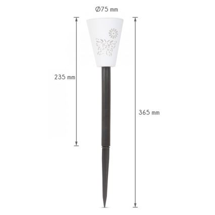 LED RGB Solárna lampa LED/1xAAA IP44