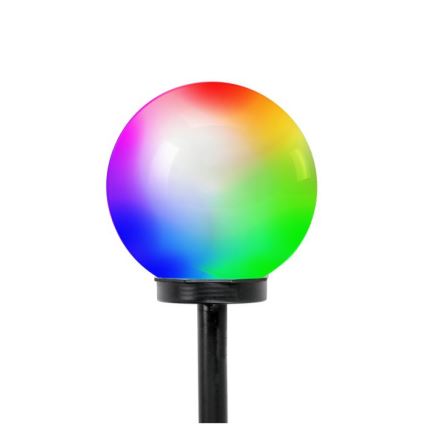 LED RGB Solárna lampa so senzorom SPHERE LED/1,2V IP44 200 mAh pr. 20 cm