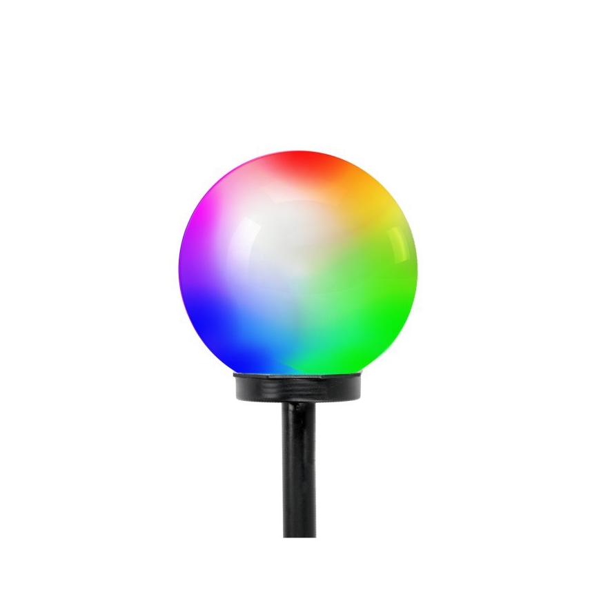 LED RGB Solárna lampa so senzorom SPHERE LED/1,2V IP44 200 mAh pr. 20 cm