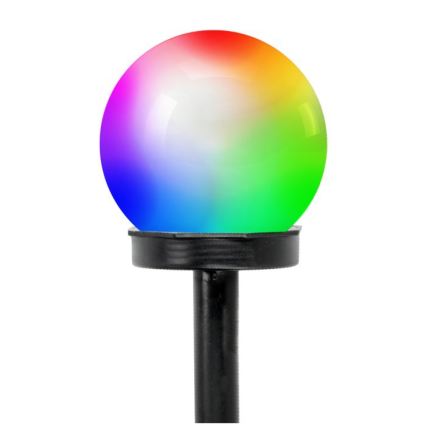 LED RGB solárna lampa SPHERE LED/1,2V IP44 40 mAh priemer 10 cm
