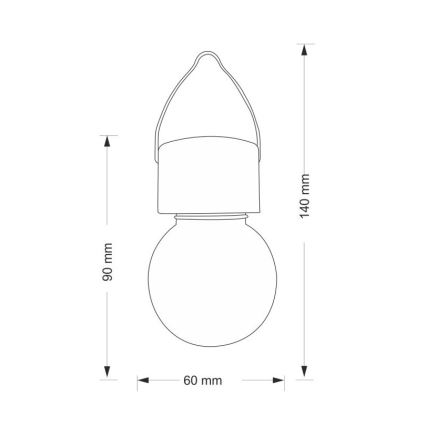 LED RGB Solárne svietidlo 1,2V 2/3AA čierna IP44