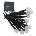 LED RGB Solárne svietidlo 10xLED/1,2V 300 mAh IP44 čierna