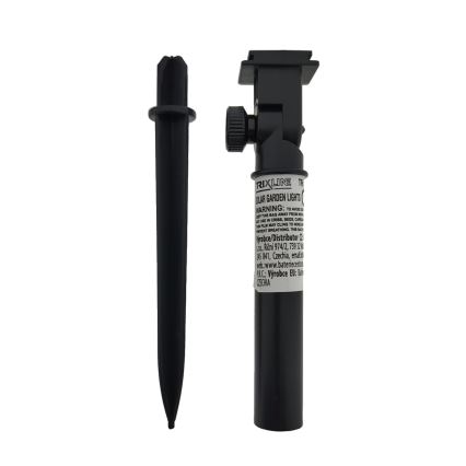 LED RGB Solárne svietidlo 10xLED/1,2V 300 mAh IP44 čierna