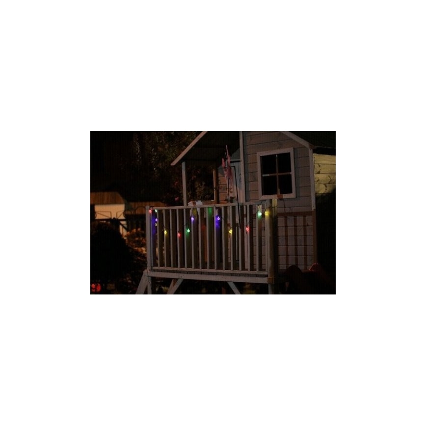 LED RGB Solárne svietidlo 20xLED/1xAAA/1.2V/300mAh IP44 so senzorom súmraku