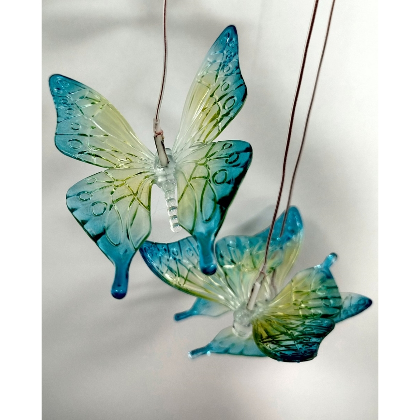 LED RGB Solárne svietidlo 6xLED/1,2V 300 mAh IP44 motýľ