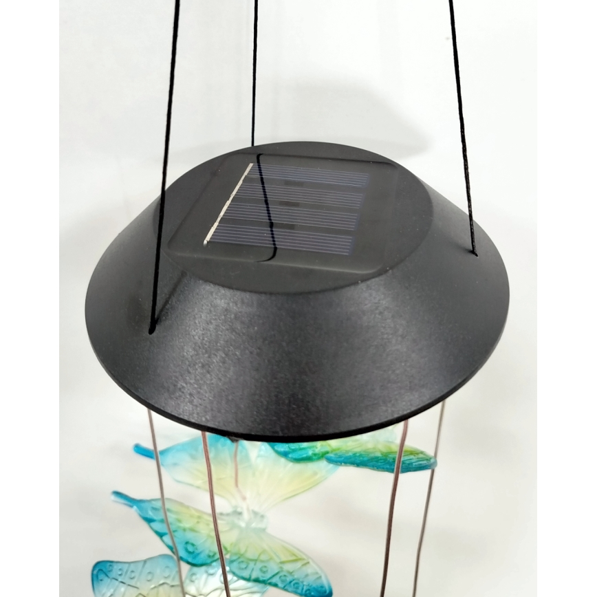 LED RGB Solárne svietidlo 6xLED/1,2V 300 mAh IP44 motýľ