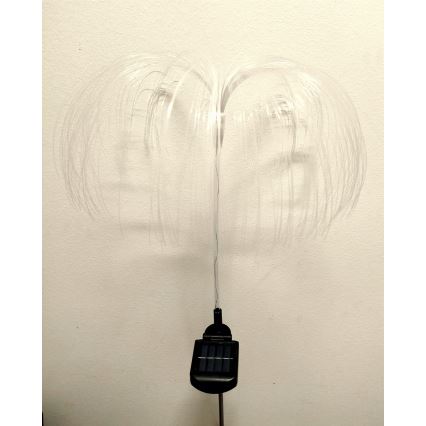 LED RGB solárne svietidlo LED/1,2V 300 mAh IP44 čierna