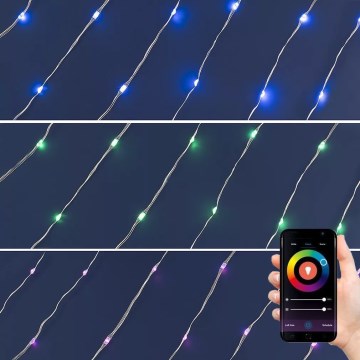 LED RGB stmievateľná reťaz 200xLED/29 funkcií 20,4m