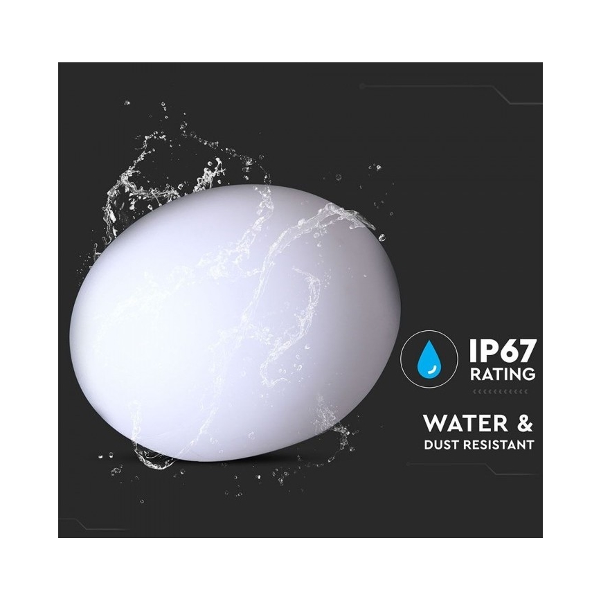 LED RGB Stmievateľná vonkajšia lampa LED/1W/5V 1000 mAh 20cm IP67 + diaľkové ovládanie