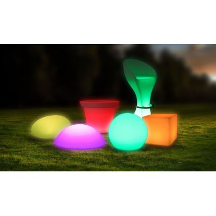 LED RGB Stmievateľná vonkajšia lampa LED/1W/5V 1000 mAh 20cm IP67 + diaľkové ovládanie