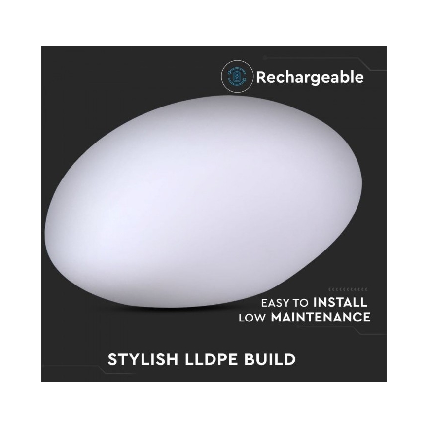 LED RGB Stmievateľná vonkajšia lampa LED/1W/5V 28cm IP67 1000 mAh + diaľkové ovládanie