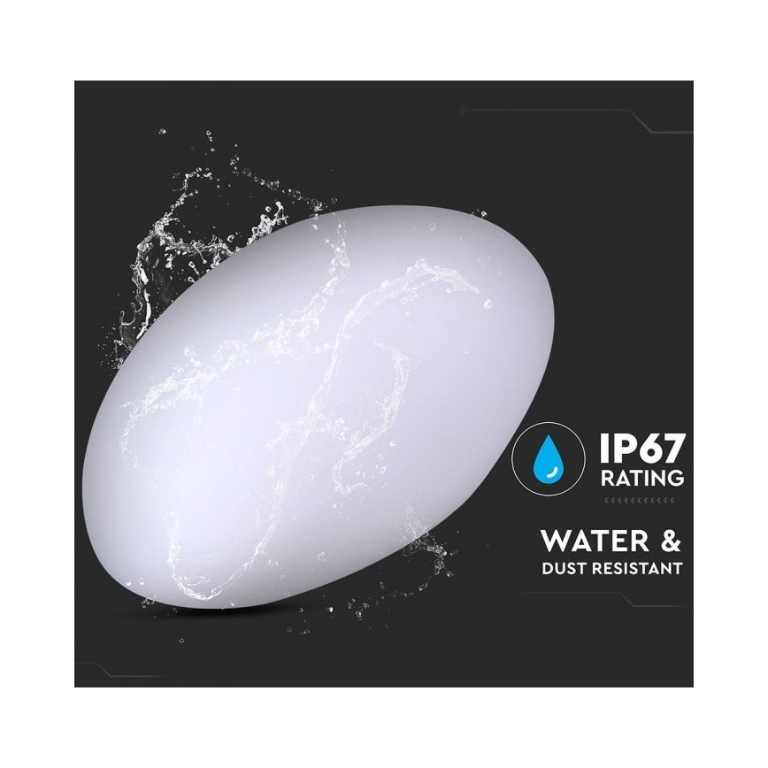 LED RGB Stmievateľná vonkajšia lampa LED/1W/5V 28cm IP67 1000 mAh + diaľkové ovládanie