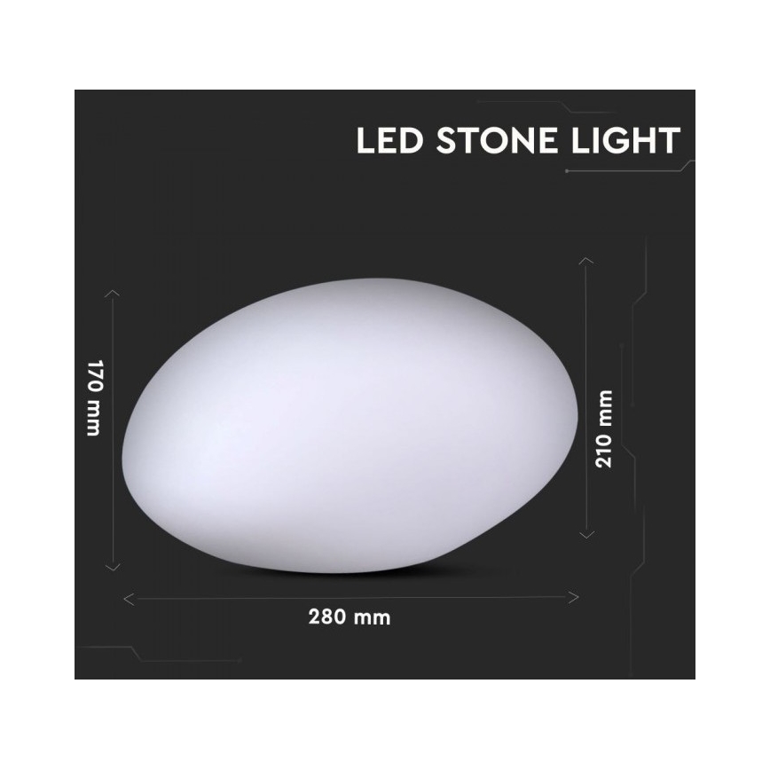 LED RGB Stmievateľná vonkajšia lampa LED/1W/5V 28cm IP67 1000 mAh + diaľkové ovládanie