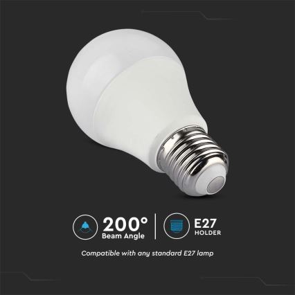 LED RGB Stmievateľná žiarovka A60 E27/8,5W/230V 4000K + diaľkové ovládanie