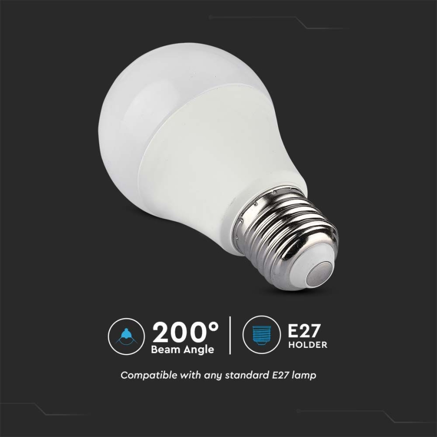 LED RGB Stmievateľná žiarovka A60 E27/8,5W/230V 4000K + diaľkové ovládanie