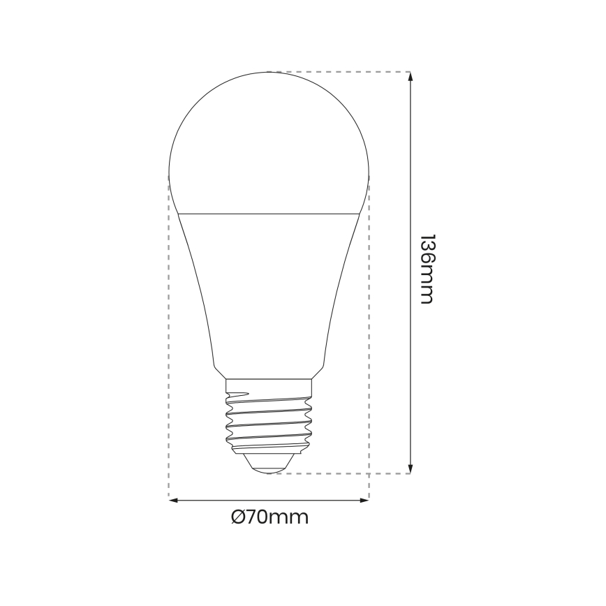 LED RGB Stmievateľná žiarovka A70 E27/11W/230V 2700-6500K Wi-Fi Tuya