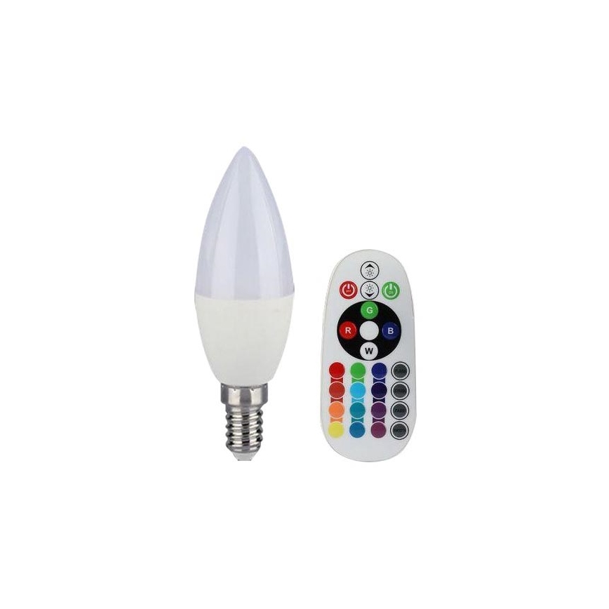 LED RGB Stmievateľná žiarovka E14/3,5W/230V 6400K + DO