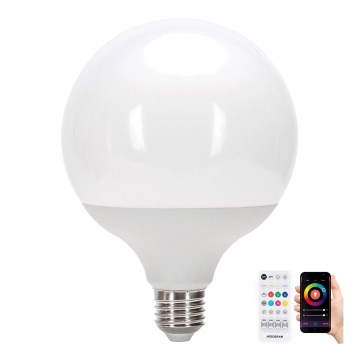 LED RGB Stmievateľná žiarovka MESH G120 E27/18W/230V 6500K + diaľkové ovládanie - Aigostar