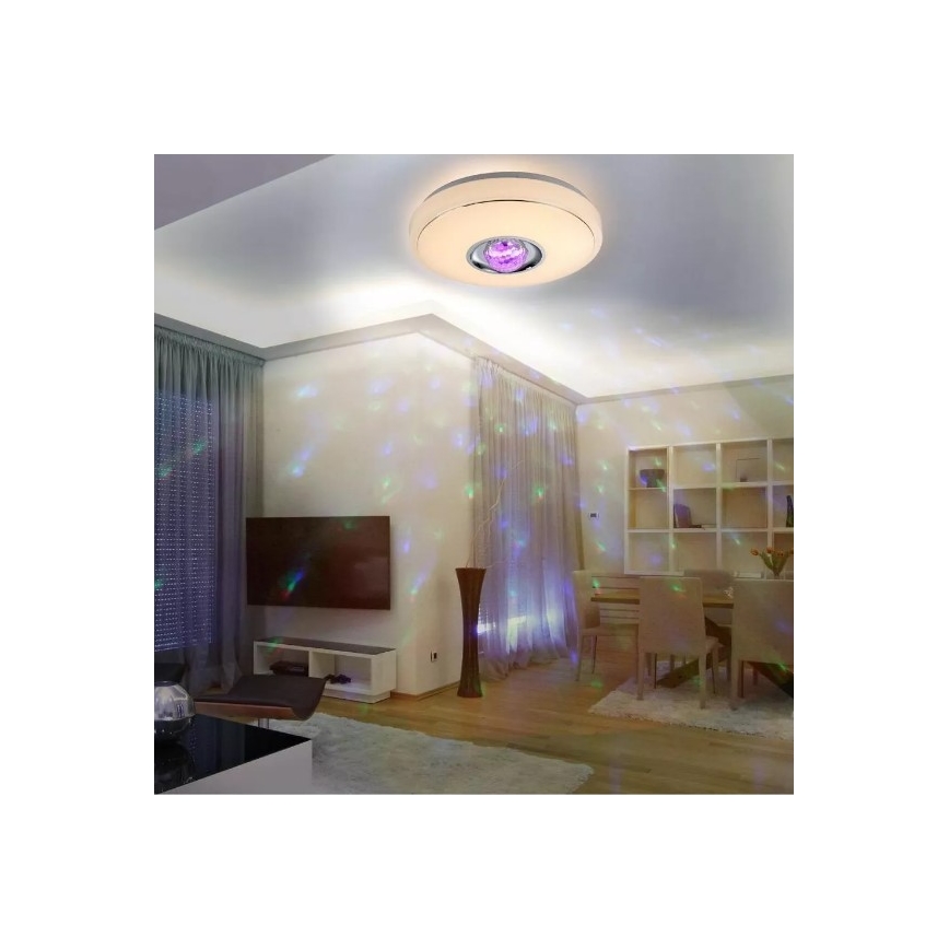LED RGB Stmievateľné stropné svietidlo MAGIC DISCO LED/18W/230V + diaľkové ovládanie