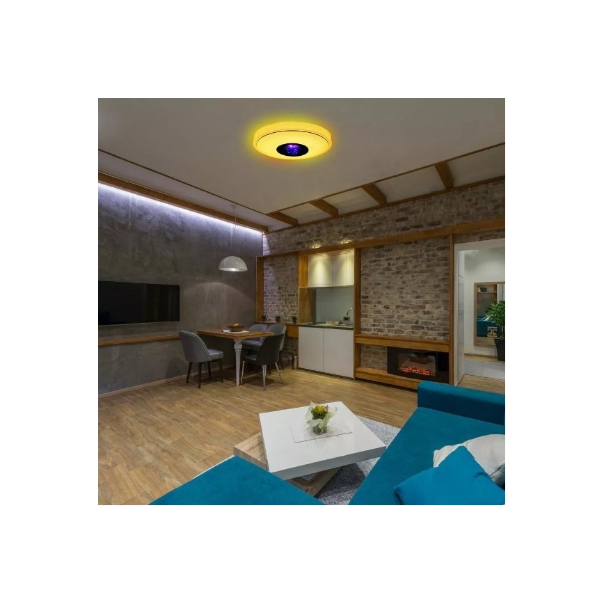 LED RGB Stmievateľné stropné svietidlo MAGIC DISCO LED/18W/230V + diaľkové ovládanie