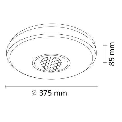 LED RGB Stmievateľné stropné svietidlo MAGIC DISCO LED/18W/230V + diaľkové ovládanie