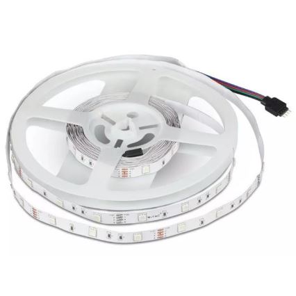 LED páska je navinutá na cievke. Páska obsahuje diódy RGB. K páske je pripojený kábel s konektorom.