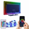LED RGB Stmievateľný pásik pre TV LED/6W/5V Wi-Fi Tuya + diaľkové ovládanie 0,5m