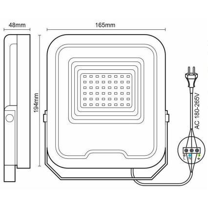 LED RGB Stmievateľný reflektor LED/30W/230V 3000K-6500K Wi-Fi Tuya IP65