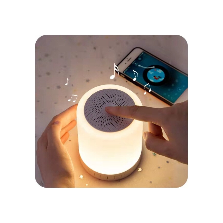 LED RGB stolná lampa s reproduktorom LED/5V