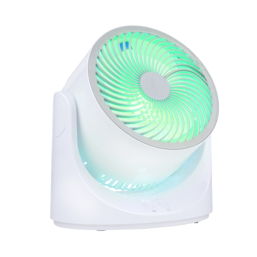 LED RGB stolný ventilátor s efektom hmly 5V