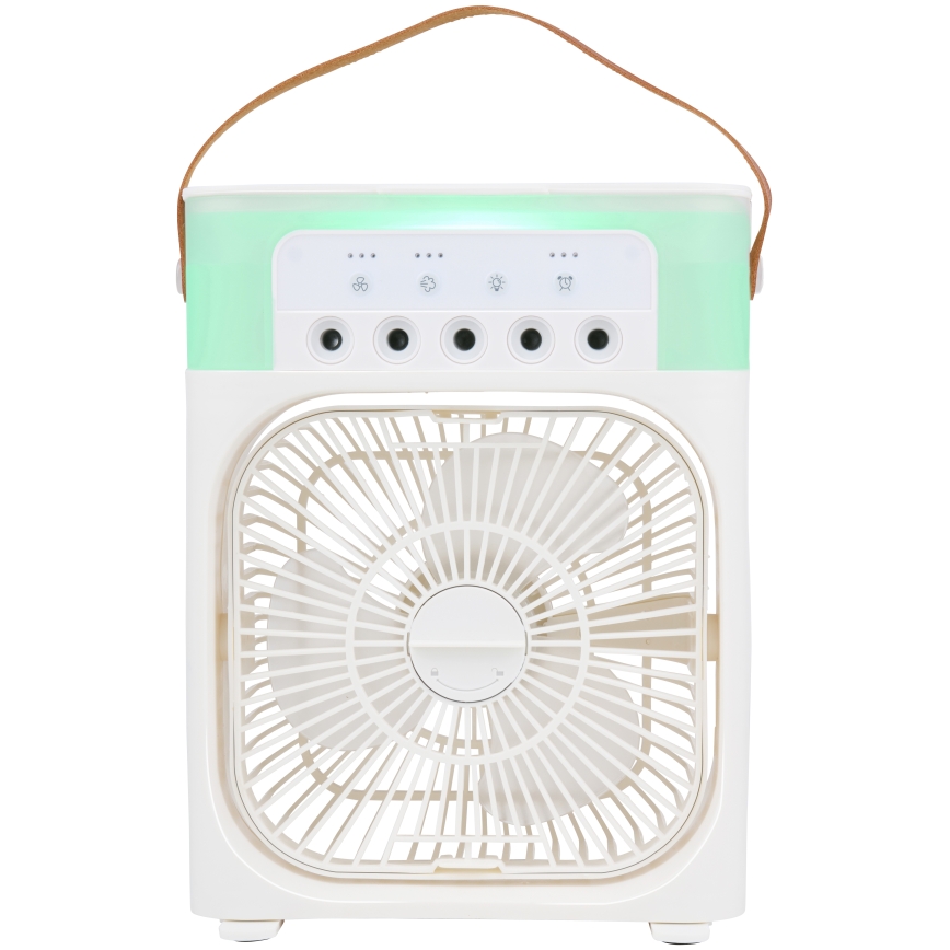 LED RGB stolný ventilátor s hmlovým efektom 10W/5V