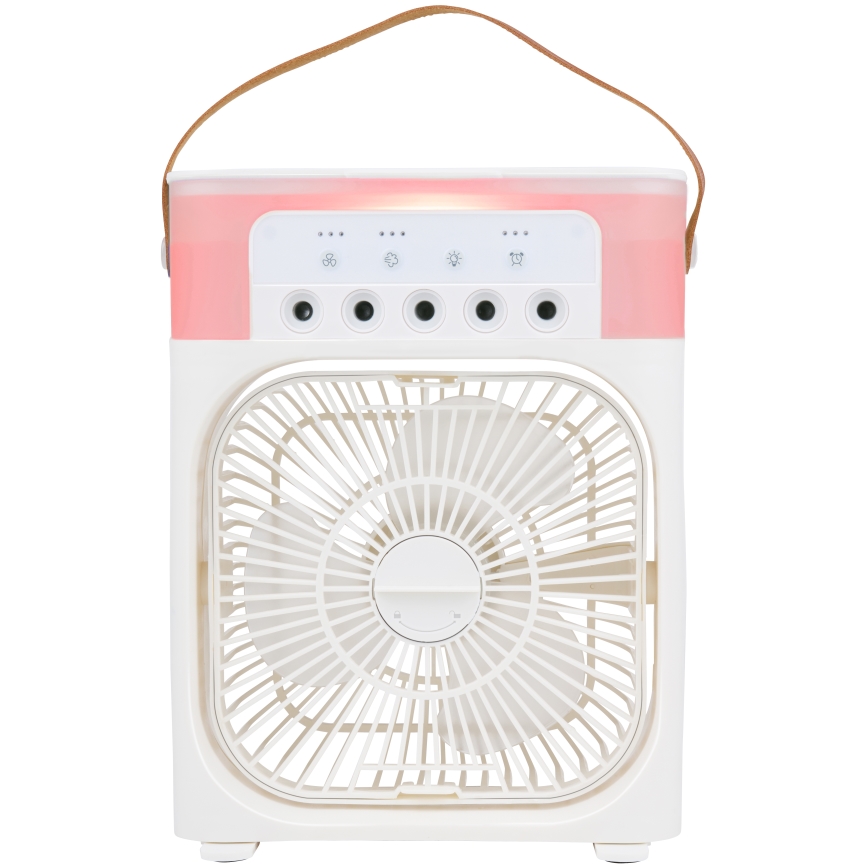 LED RGB stolný ventilátor s hmlovým efektom 10W/5V