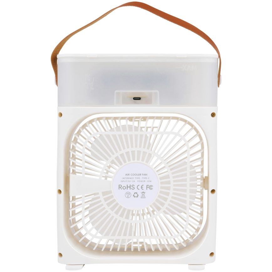 LED RGB stolný ventilátor s hmlovým efektom 10W/5V